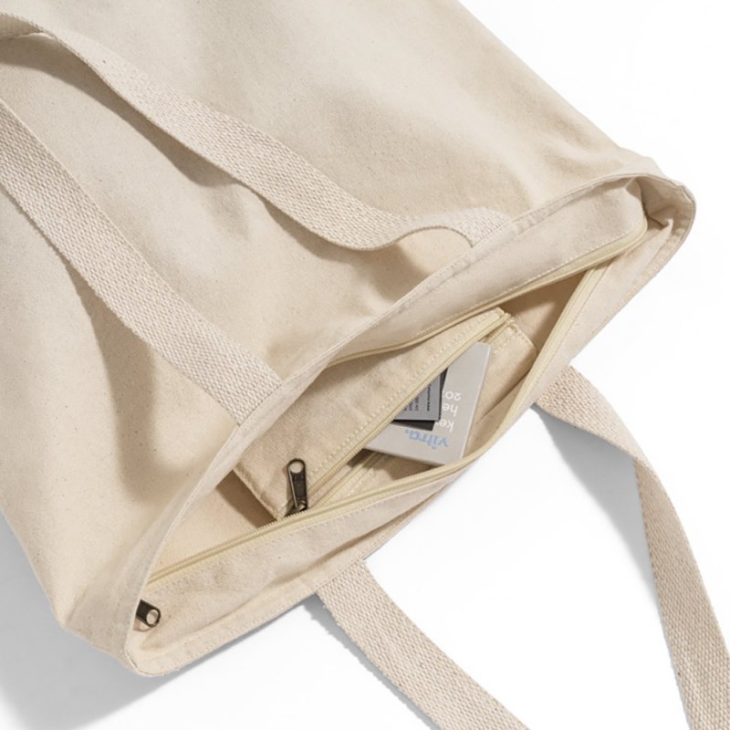 Bolsa De Tela Con Cremallera Para Empresas Y Bolsillo Interior